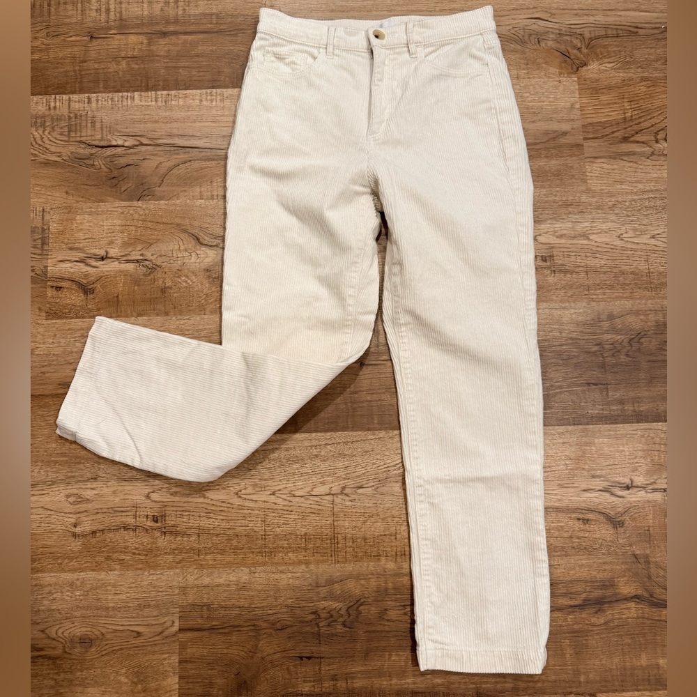 LOFT Cream Boot Cut Pants
